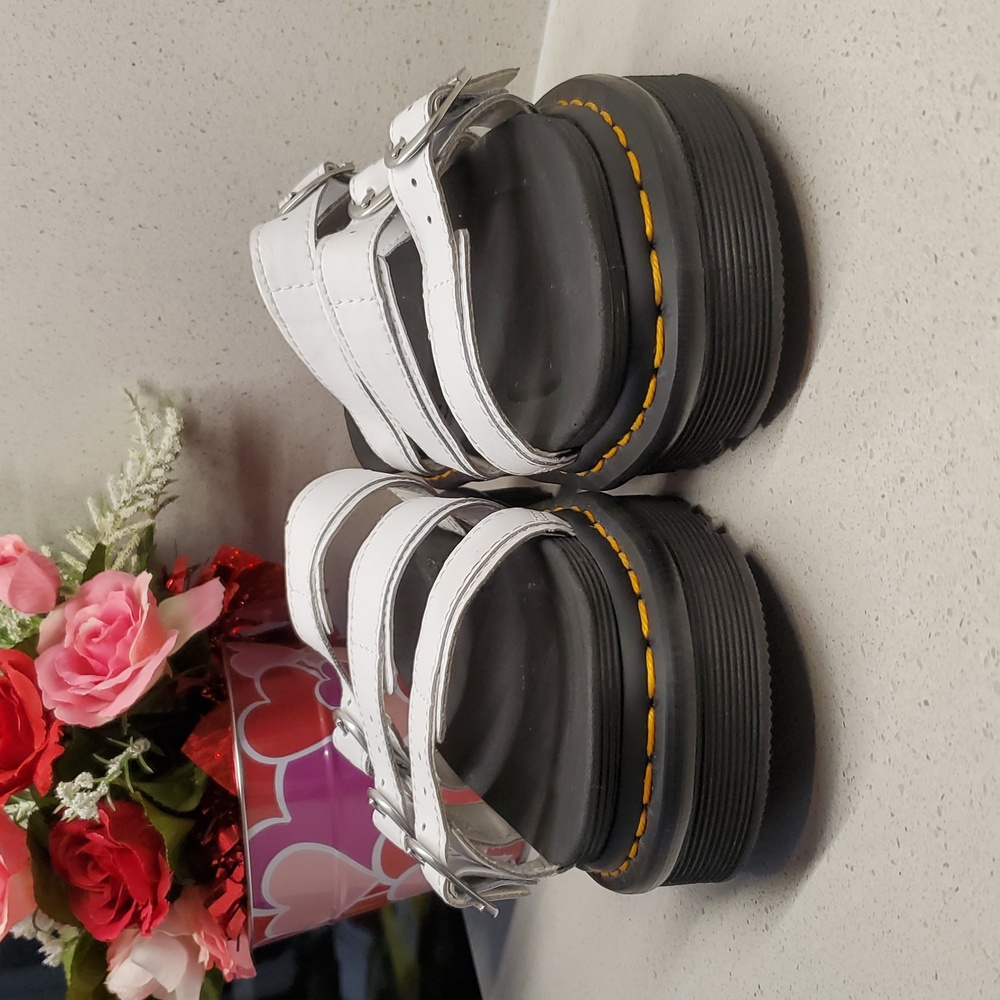 Dr. Martens White Strappy Sandals - Picture 7 of 11